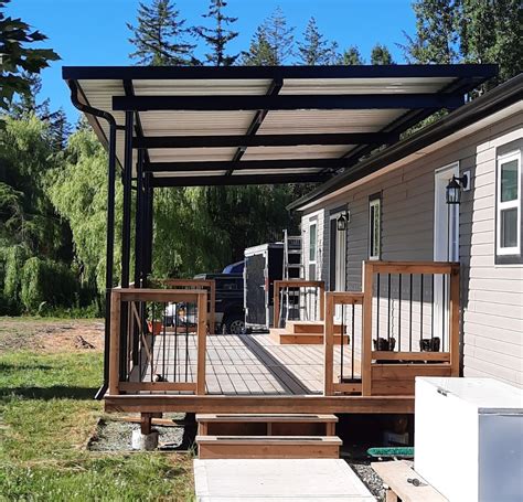 house under large metal cannopy|metal canopy for porch.